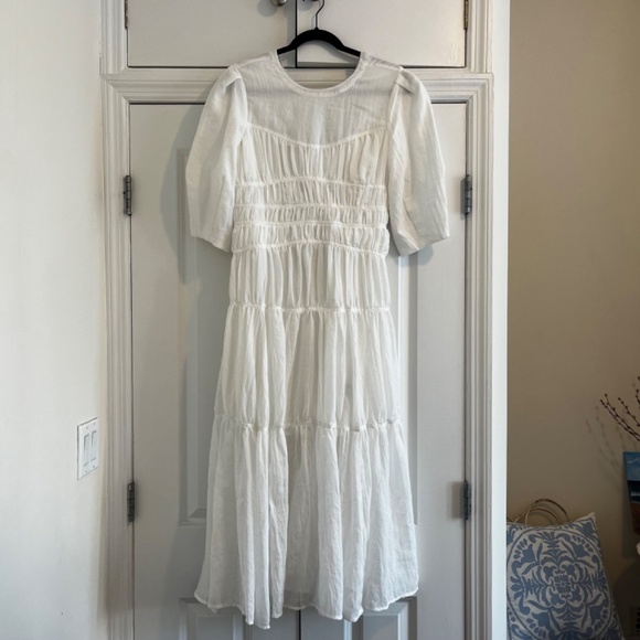 NWT - Moon River White Midi Dress, Open Back - Size L (LARGE) - Picture 5 of 7